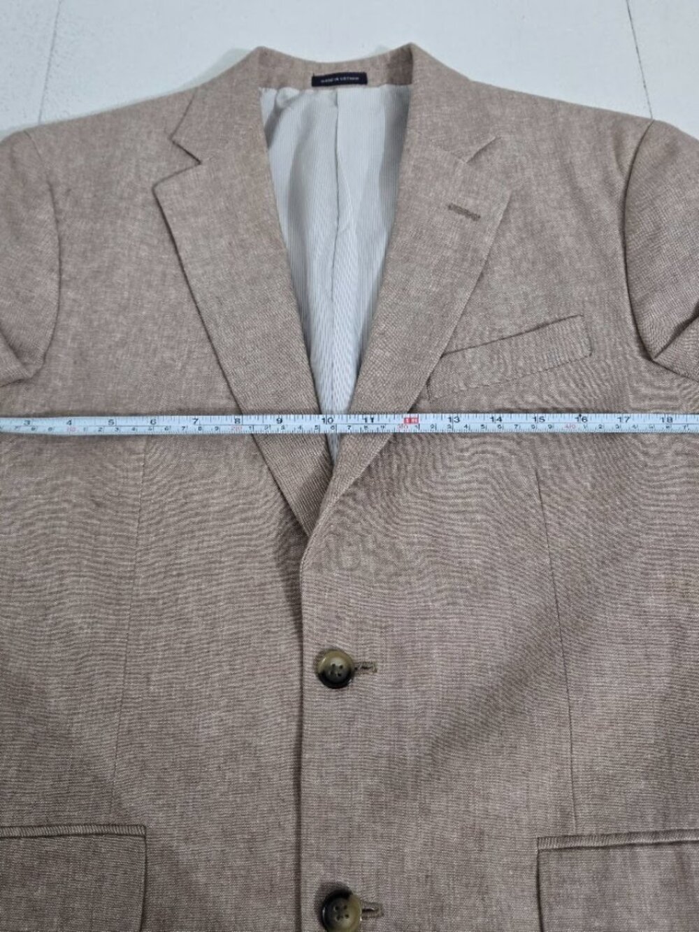 Stafford Mens Sport Coat Classic Fit Linen Blend Two Button Blazer Jacket 38R - Picture 8 of 13